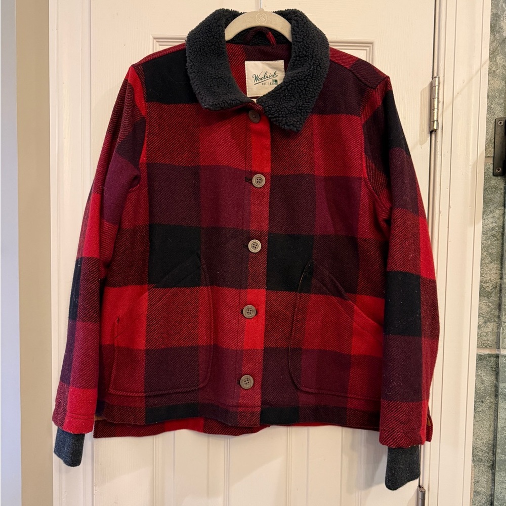 Woolrich Red and Black Coat